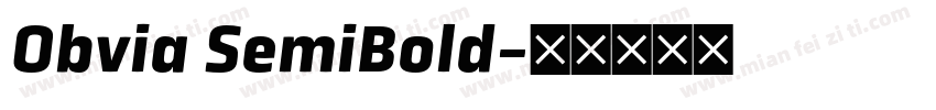 Obvia SemiBold字体转换